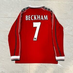 Umbro Red Beckham #7 Long Sleeve Jersey